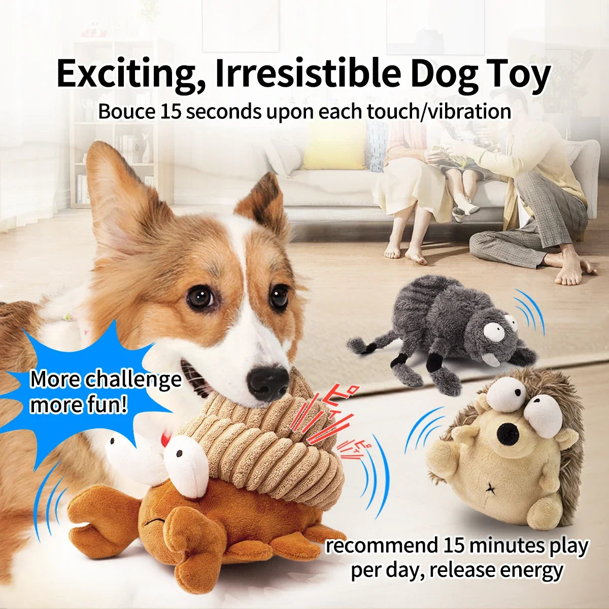 Interactive Dancing Dog plush toy
