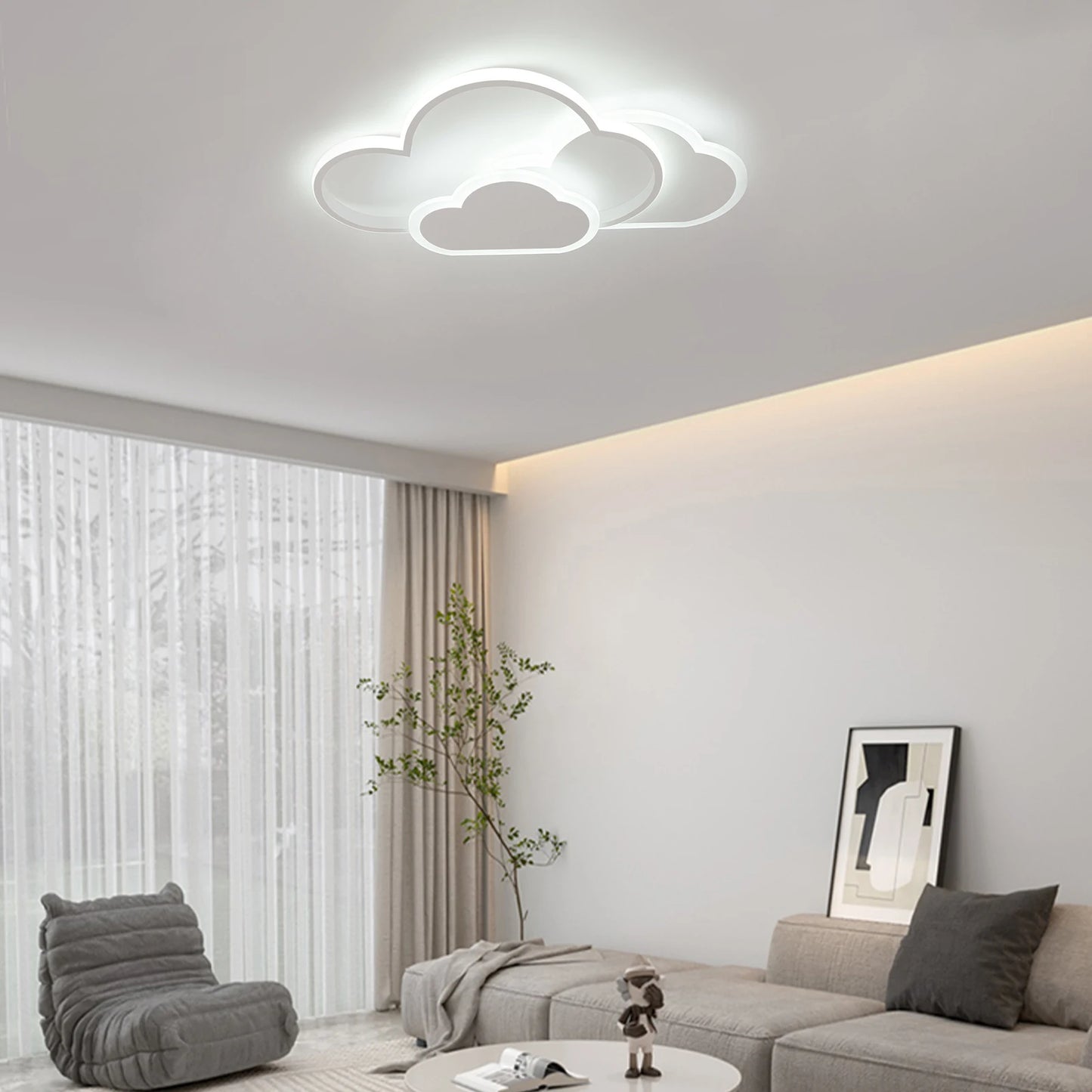 Cloud LED Ceiling Lamp 22"