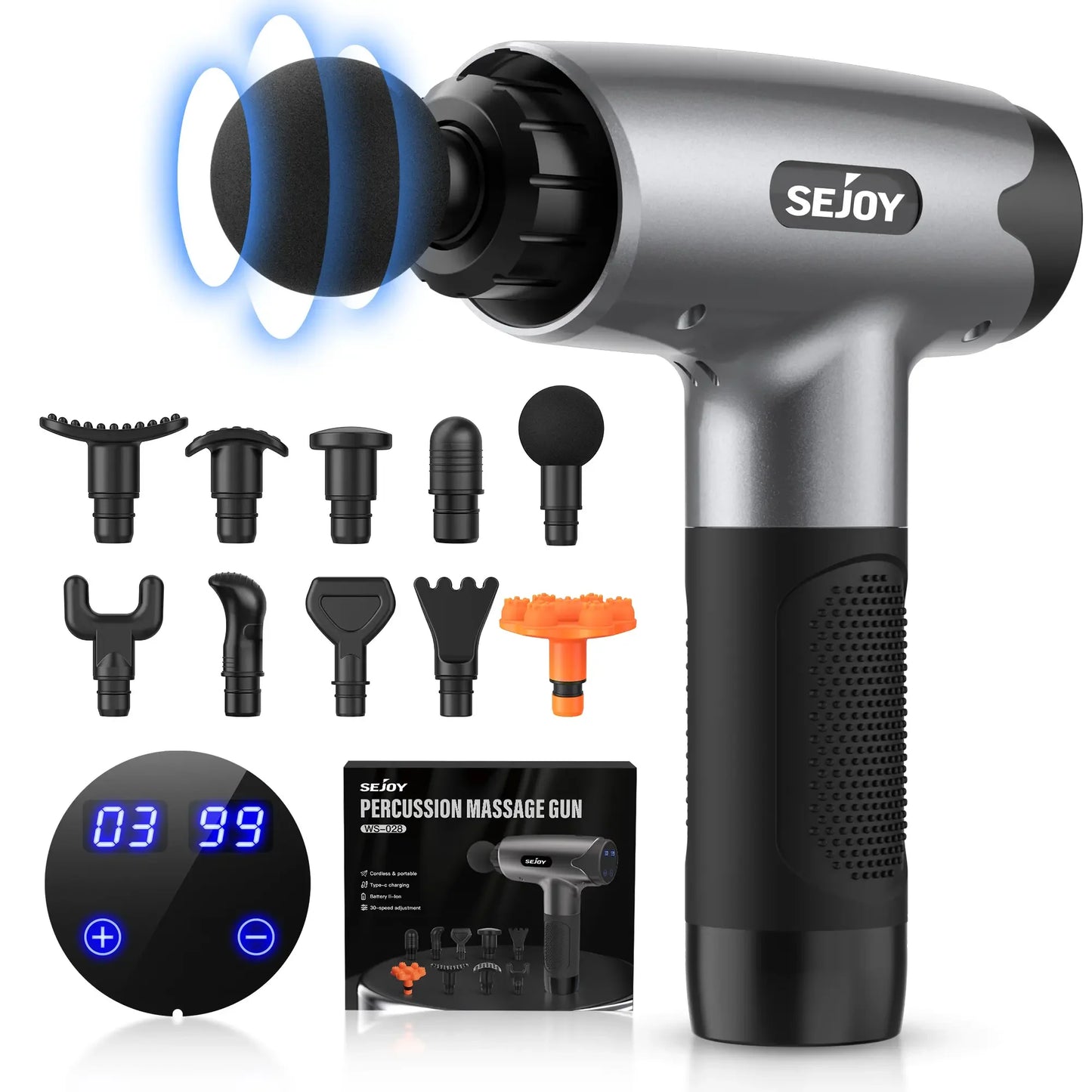 SEJOY Massage Gun 30 Speed Deep Tissue for Athletes