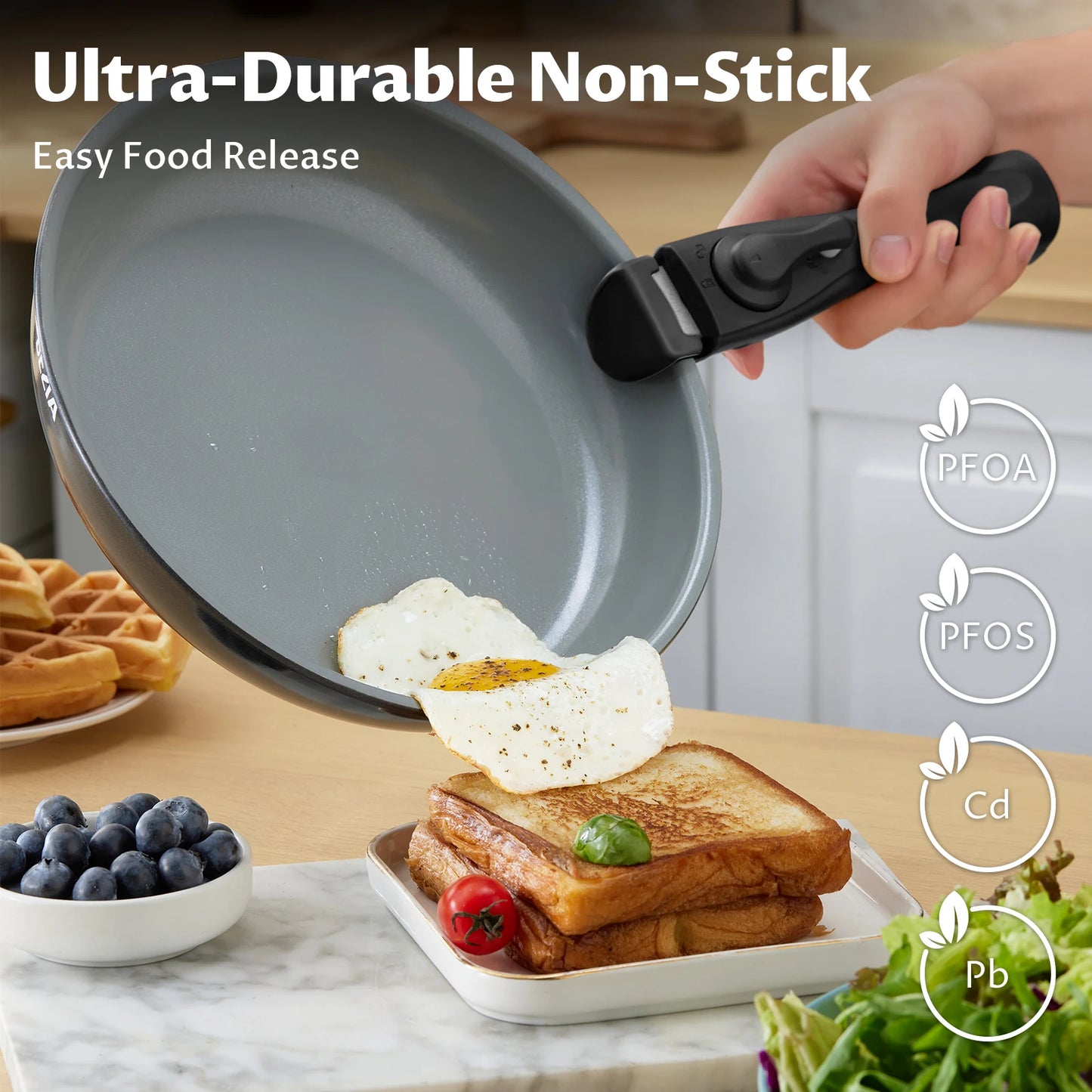 Induction Cookware with Healthy Ceramic Coating, Nonstick Pots and Pans Set 13pcs
