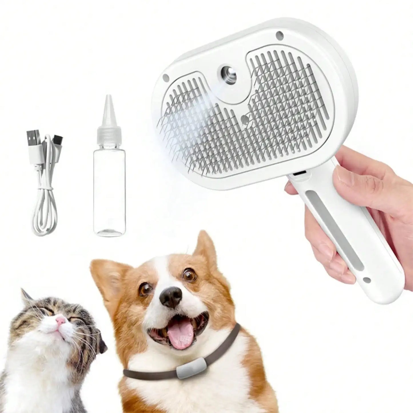 Cat Steam Brush Spray Cat Brush Water Brush for Pets