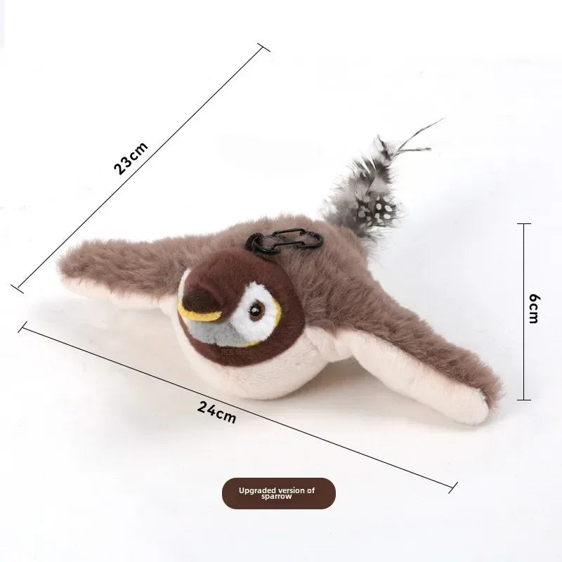 Hot Cat Interactive Toys Catnip Electric Pat Bird USB Rechargeable
