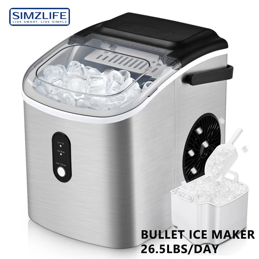 Auto-Cleaning Portable Ice Maker,Silver