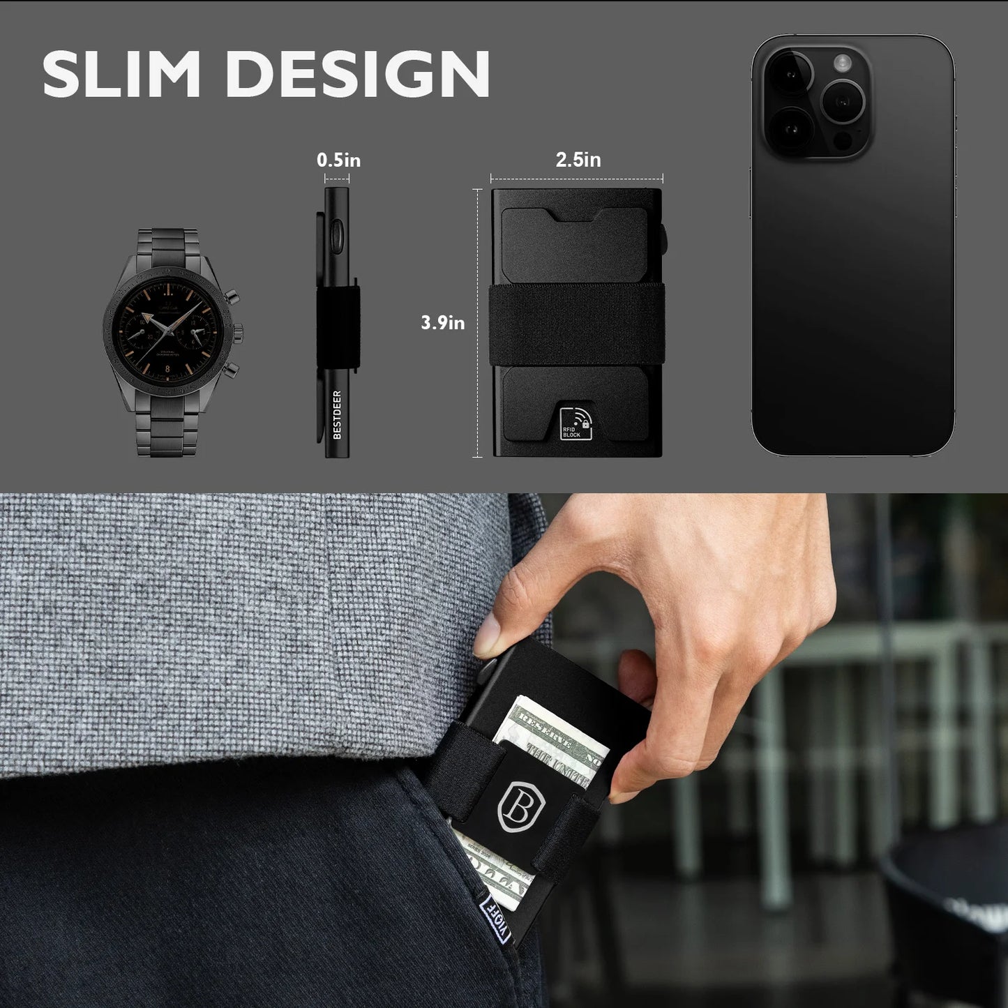 Minimalist Credit Card Holder For Men And Women (RFID Blocking )
