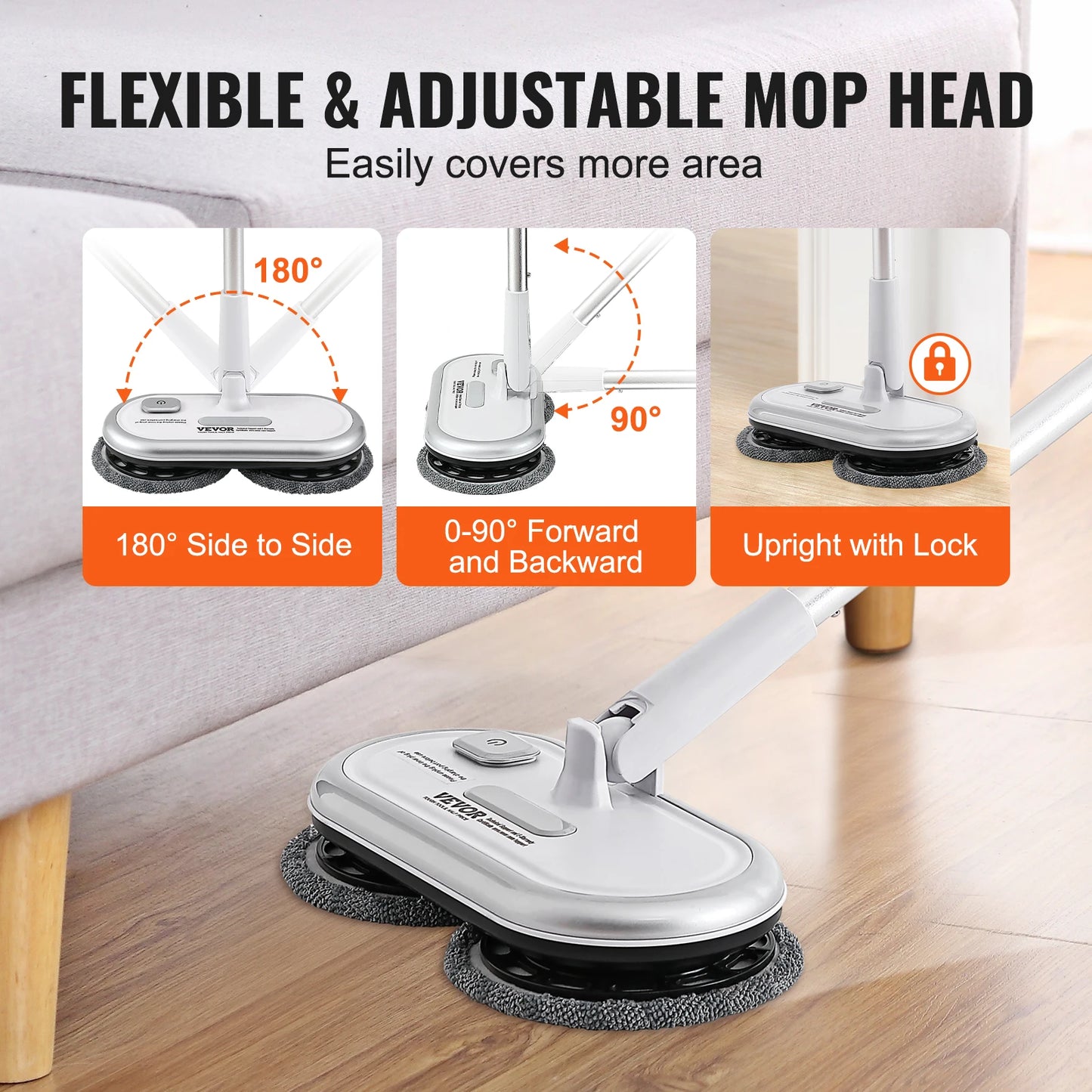 Cordless Electric Mop Up to 40/70 mins Battery