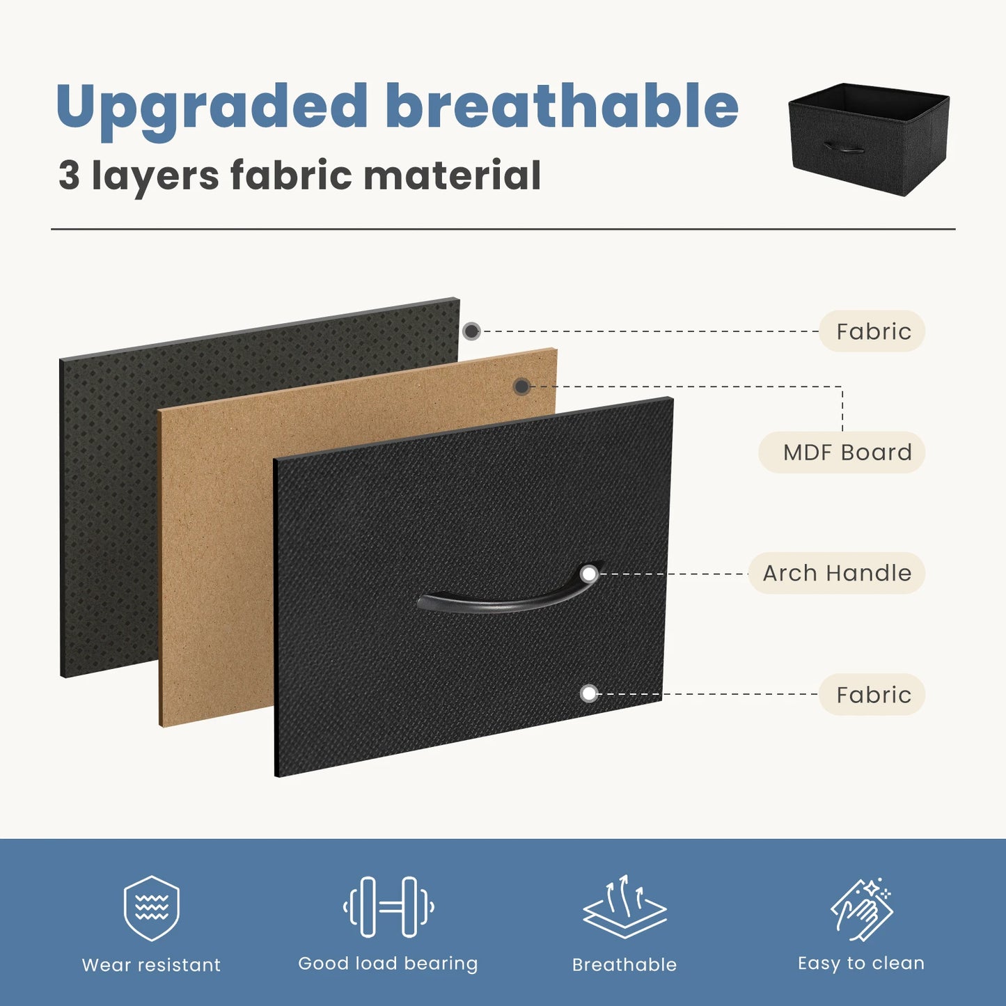 7 Fabric Drawers Organizer Storage Closet Chest