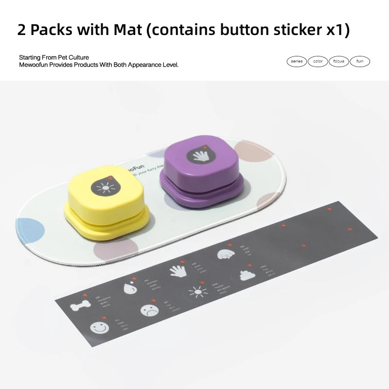 Mewoofun Voice Recording Button Pet Toys for Dog Training