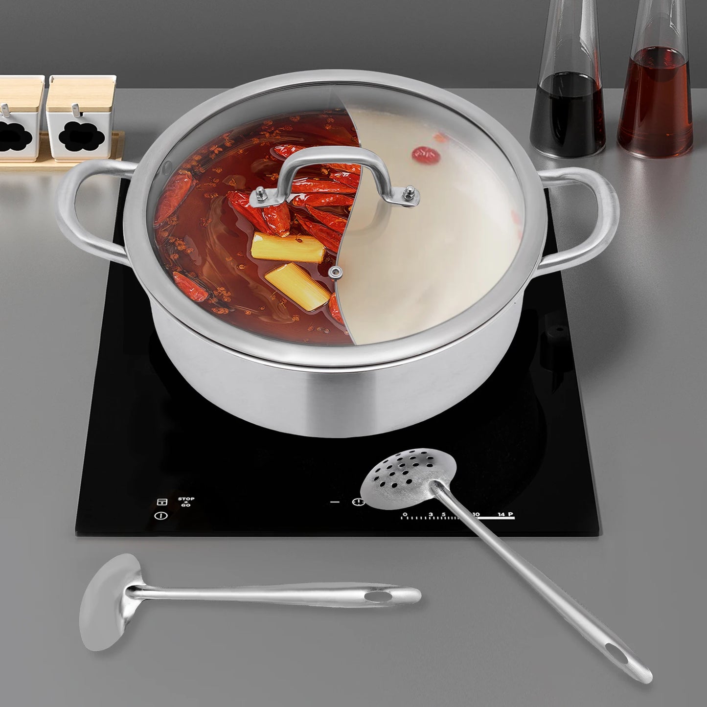 Dual Sided Nonstick Hotpot Pot
