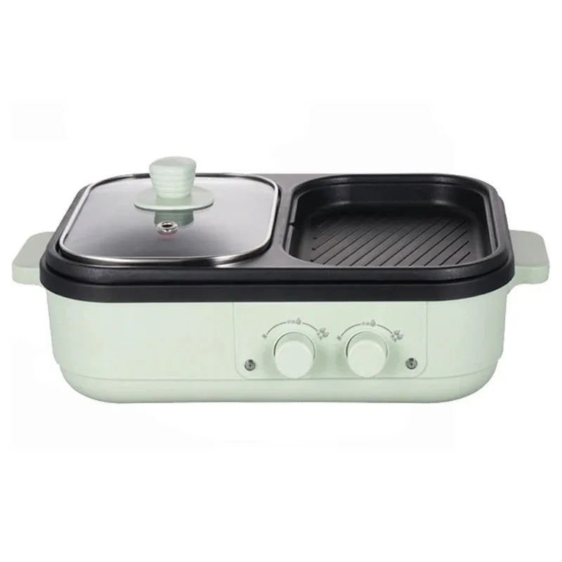 2 In 1 Electric Grill And Hot Pot Nonstick Shabu Shabu Pot