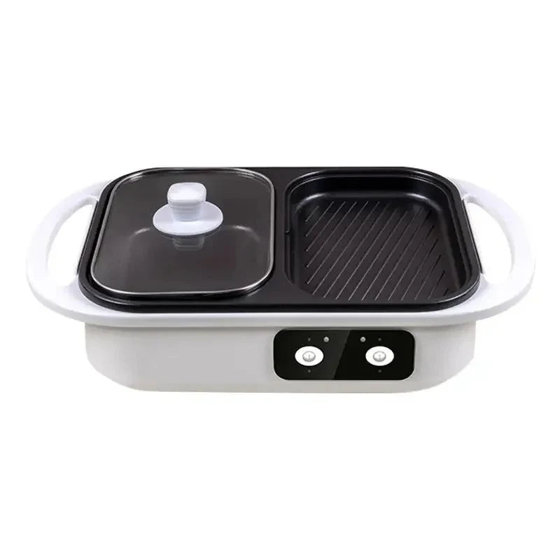 2 In 1 Electric Grill And Hot Pot Nonstick Shabu Shabu Pot