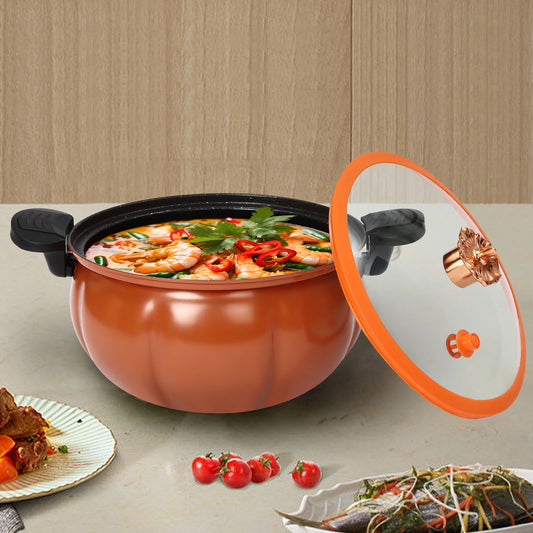 Maifan Stone Micro Pressure Cooker 8L Pumpkin Nonstick Pot