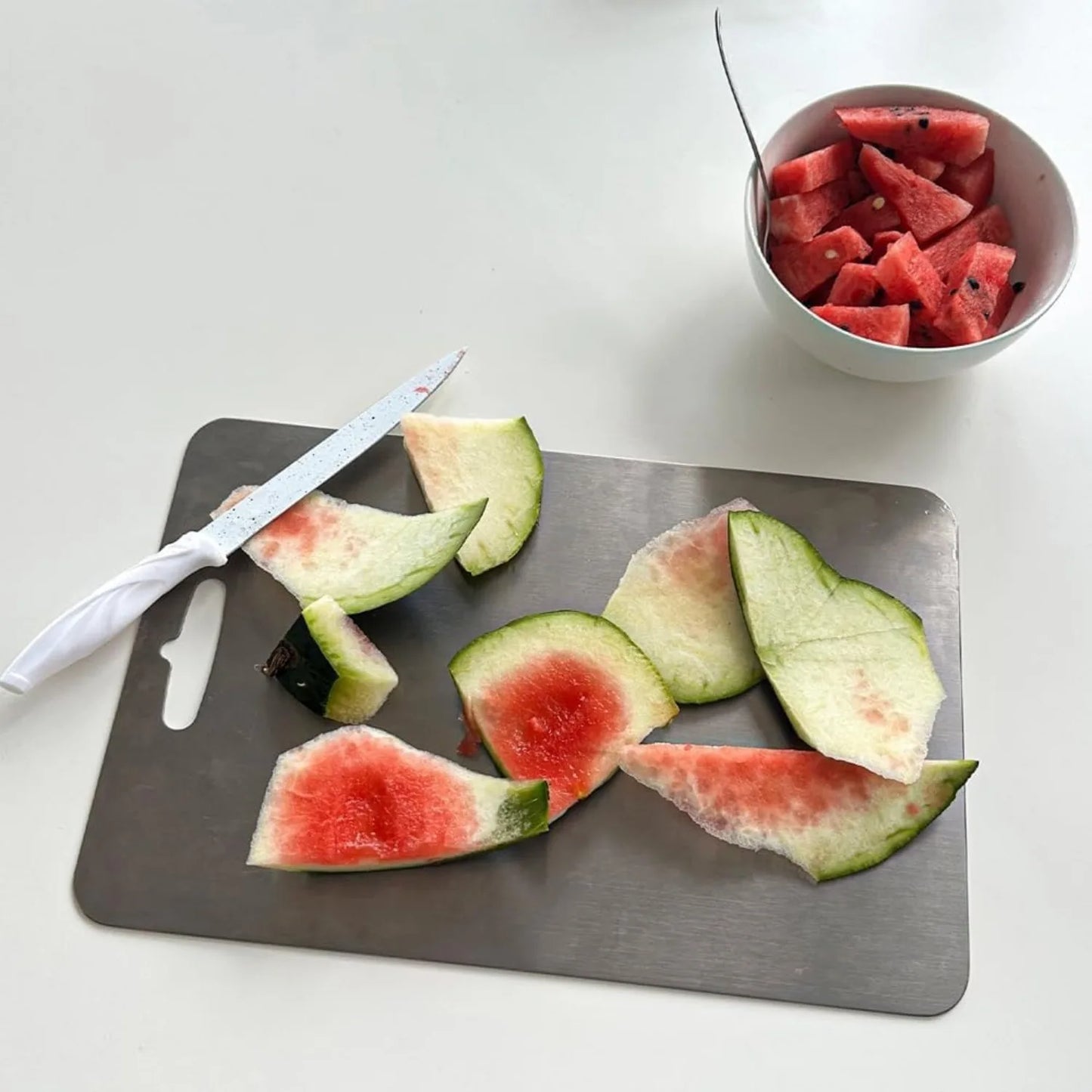Kitchen grade titanium cutting board