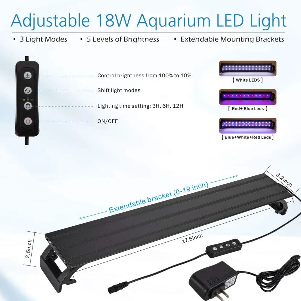 8 Gallon LED  curved Glass Aquarium Kit for Starters with,with 3D Rockery Background Decor