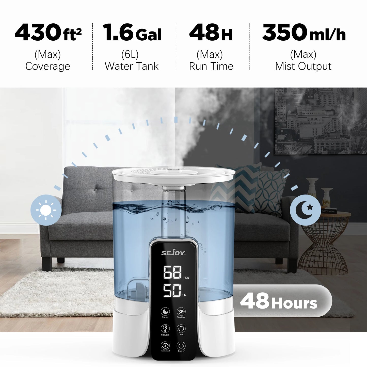 6L Perfume Air Humidifier Home with LED