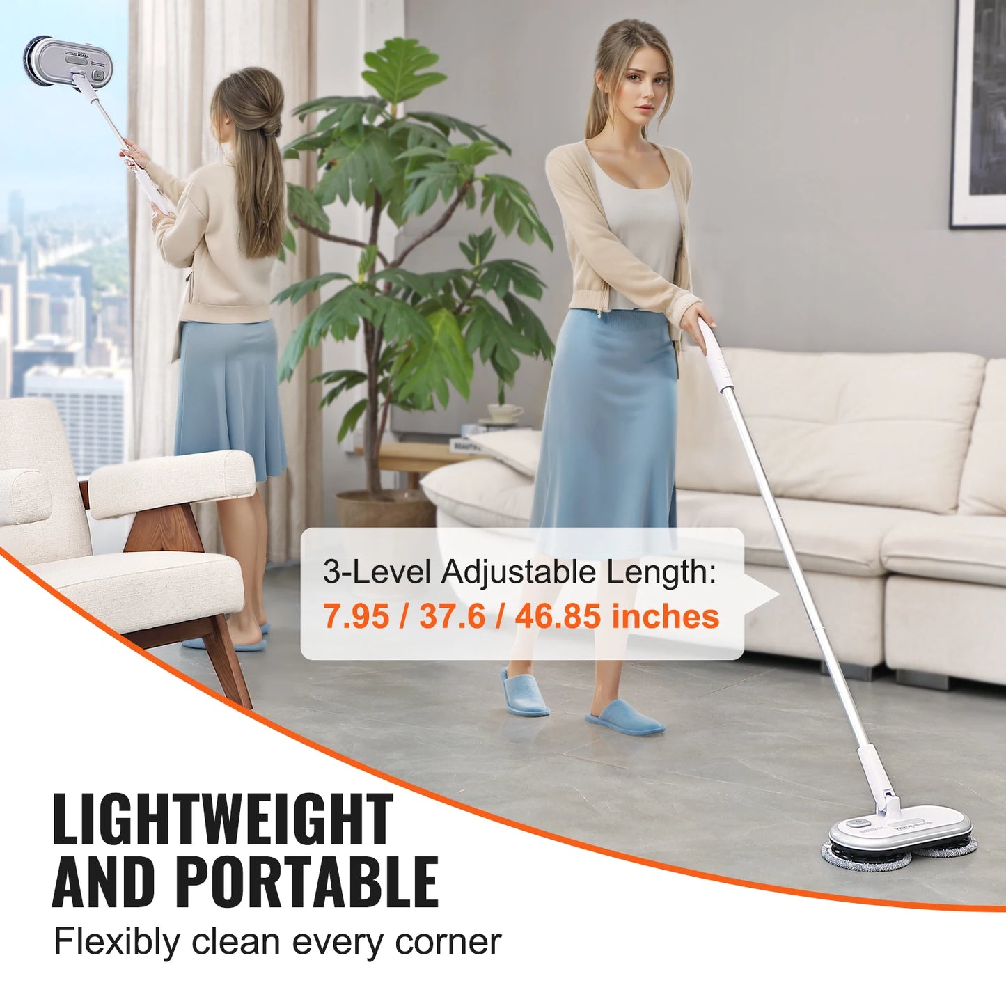 Cordless Electric Mop Up to 40/70 mins Battery