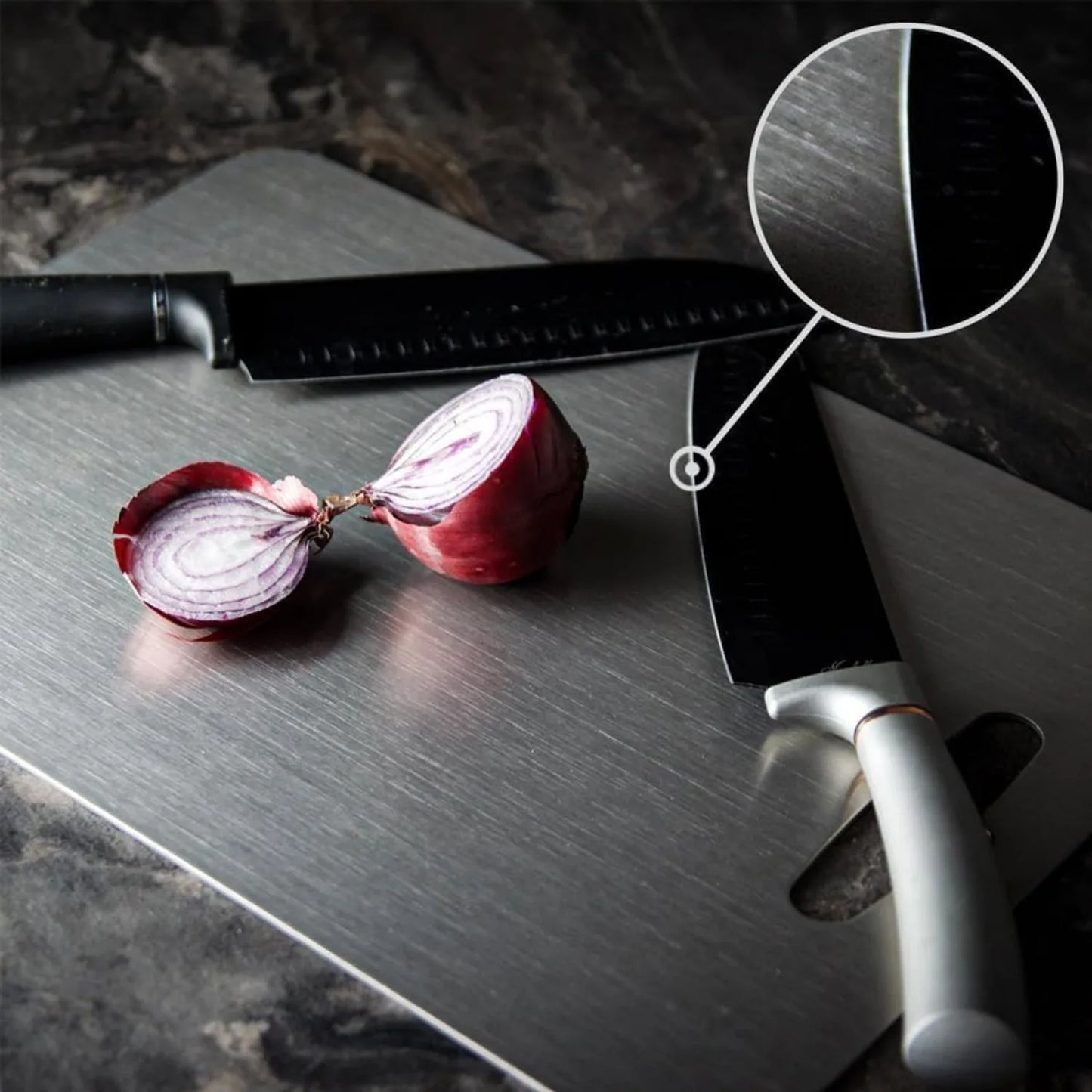 Kitchen grade titanium cutting board