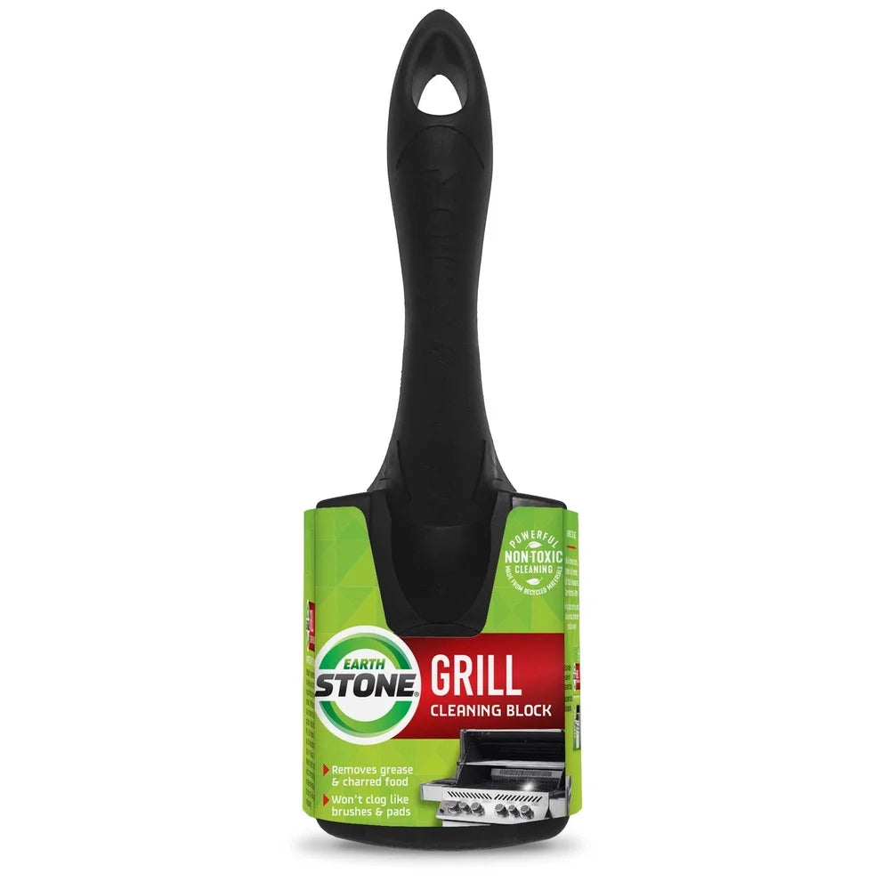 Grill Cleaning Block with EZ Grip Handle Heavy Duty Charcoal Gas Cleaner Non Toxic Pumice Stone BBQ Scraper Safe for All Grates