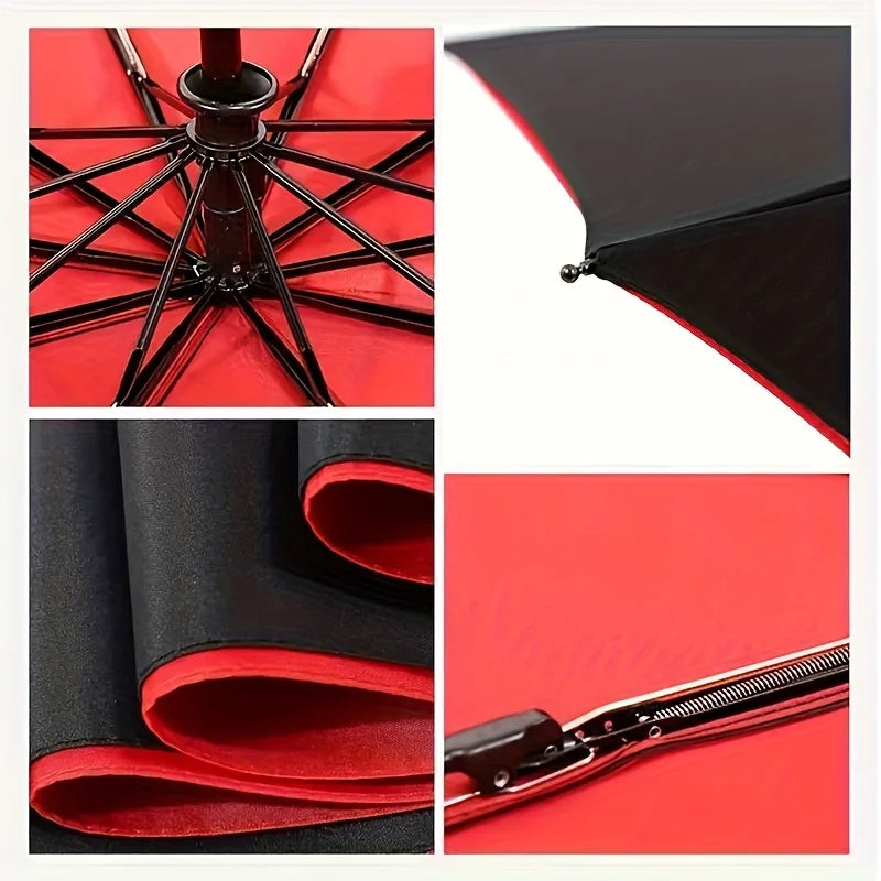1 Piece Windproof Travel Sturdy 10 Frame Fashion Automatic Umbrella Oversized Folding Simple Design Umbrella With UV Protection