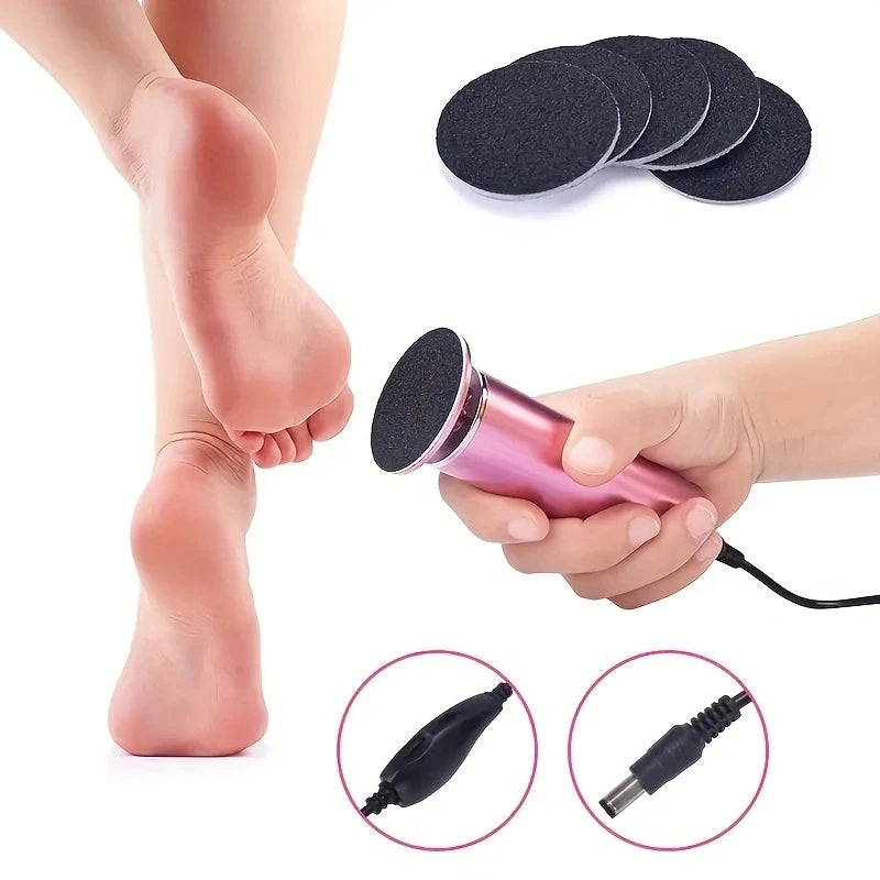 Electronic foot file pedicure sander for removing dead skin, electric callus remover with 60pcs