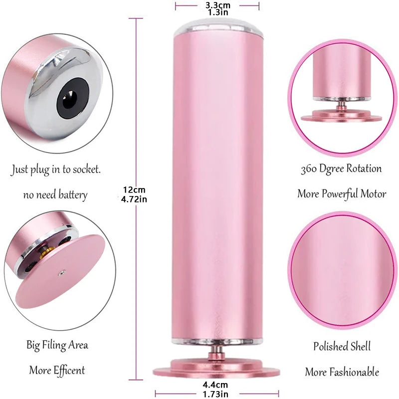 Electronic foot file pedicure sander for removing dead skin, electric callus remover with 60pcs