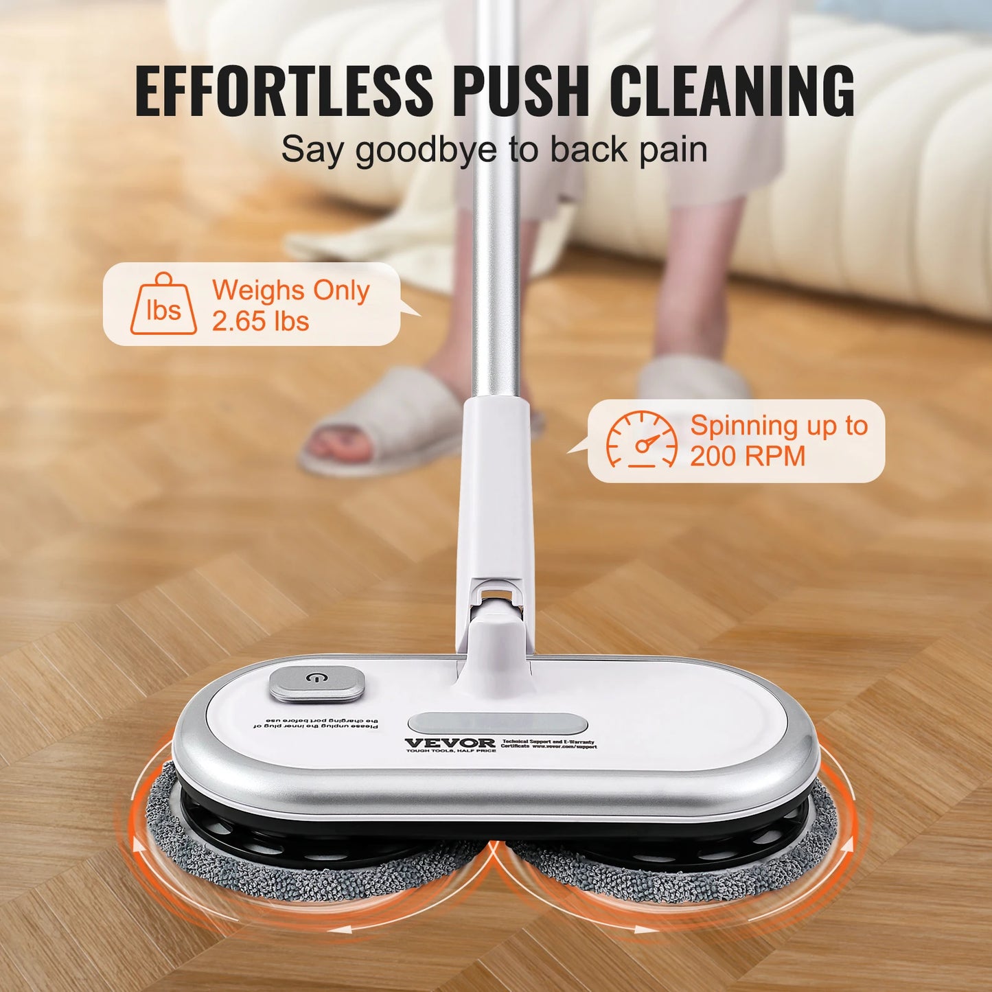 Cordless Electric Mop Up to 40/70 mins Battery