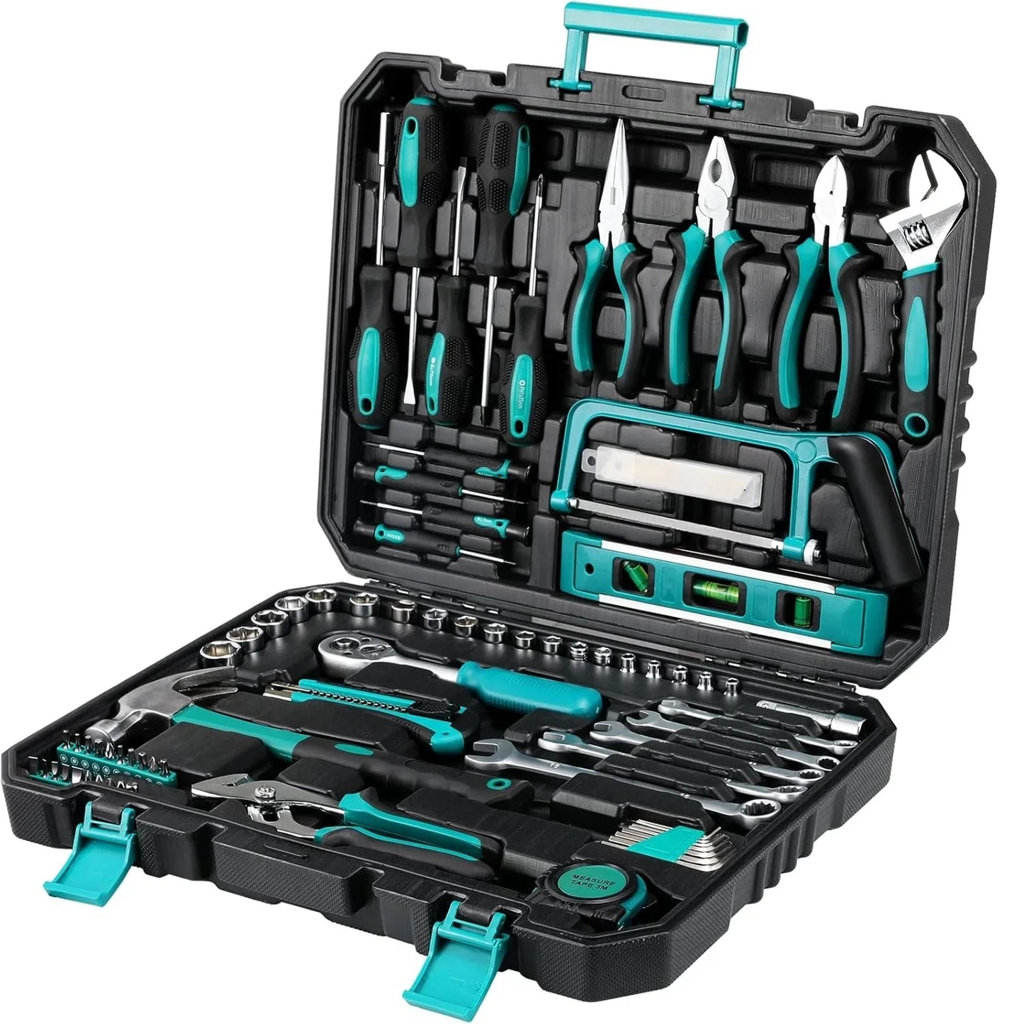 79 Piece Home Auto Repair Tool Kit with Plastic Toolbox
