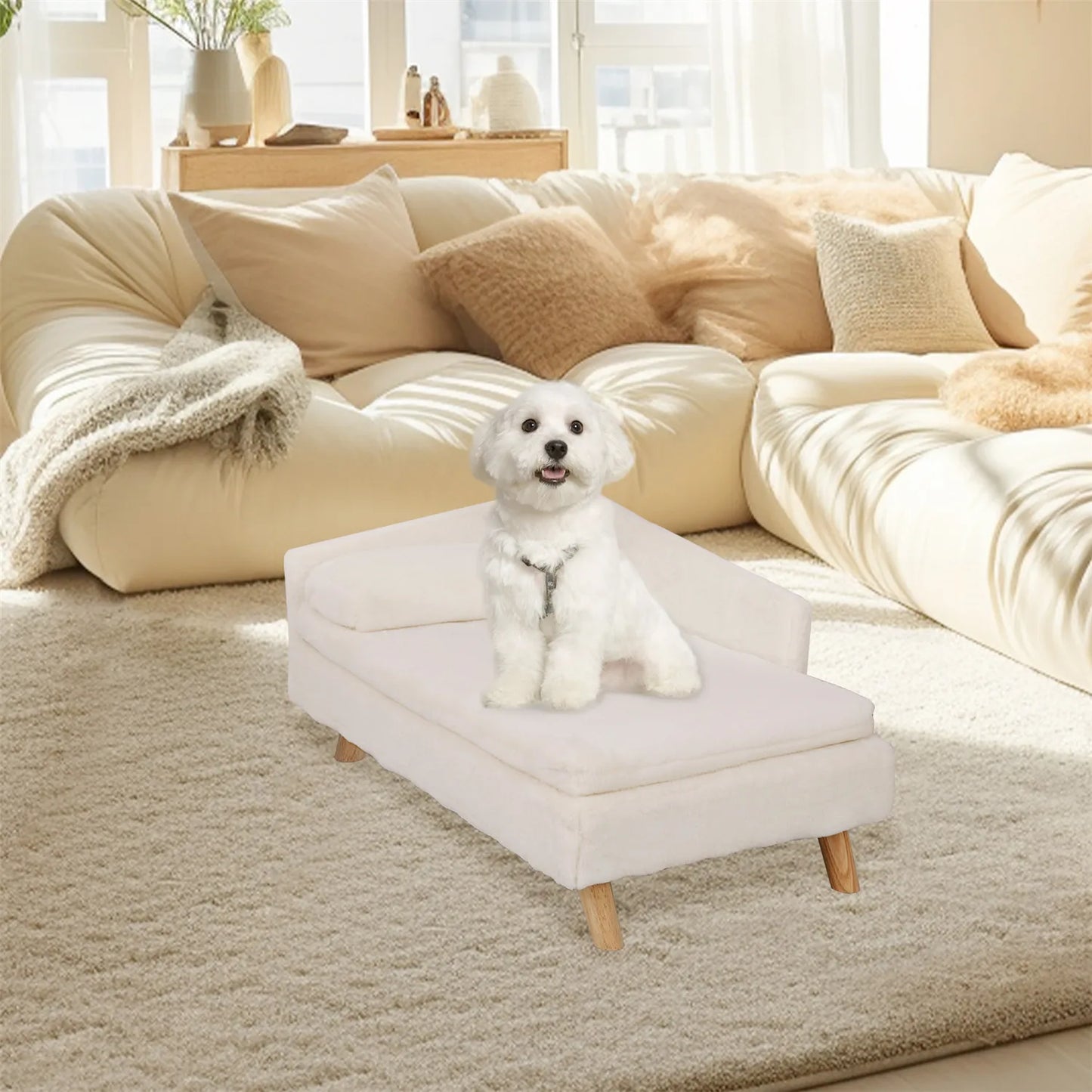 Pet Stool Bed with Cozy Pad Waterproof