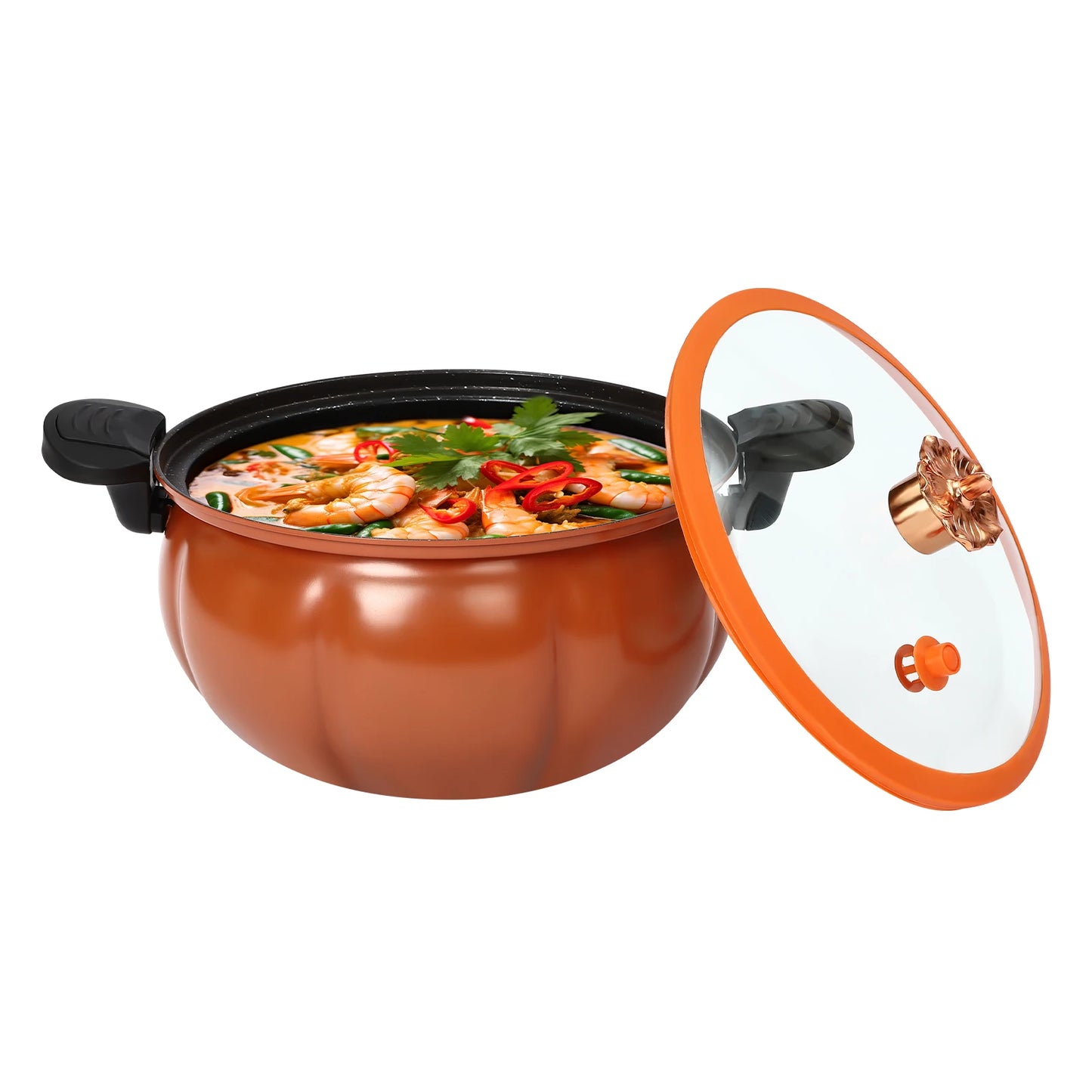Maifan Stone Micro Pressure Cooker 8L Pumpkin Nonstick Pot
