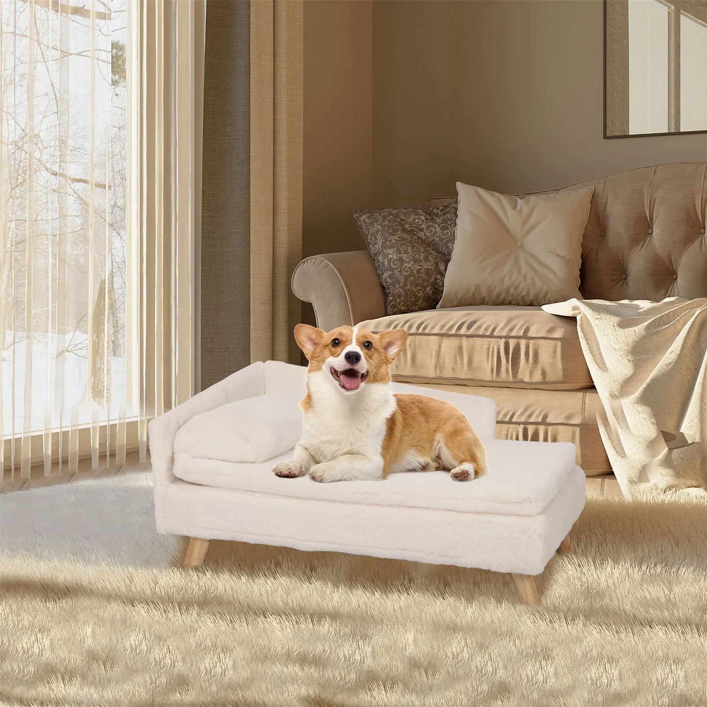 Pet Stool Bed with Cozy Pad Waterproof