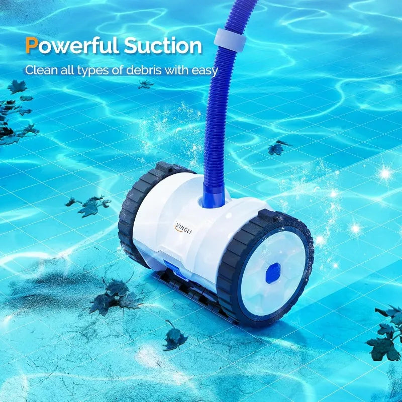 Pool Cleaner Suction Side Vacuum Automatic Sweeper for Inground Swimming Pool with 39.6ft Tangle Free Hose