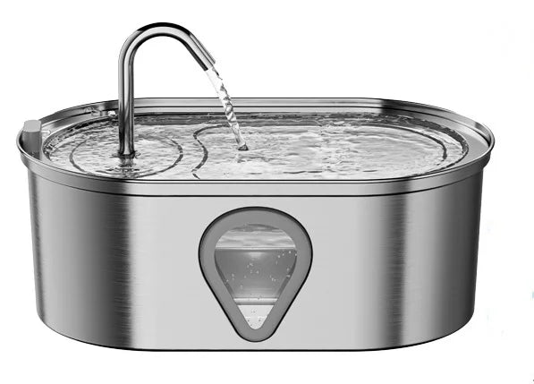 3.5L  automatic stainless steel cat water fountain with LED Lighting