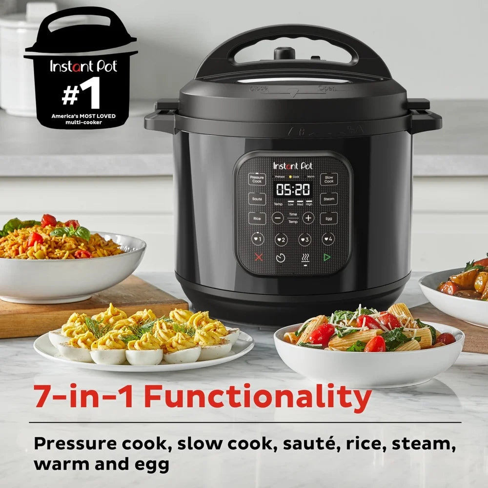 8Qt Pressure Cooker Multi-Cooker 7-in-1 Kitchen Appliance Customizable Presets Lightweight Non-Stick Ceramic Dishwasher Safe