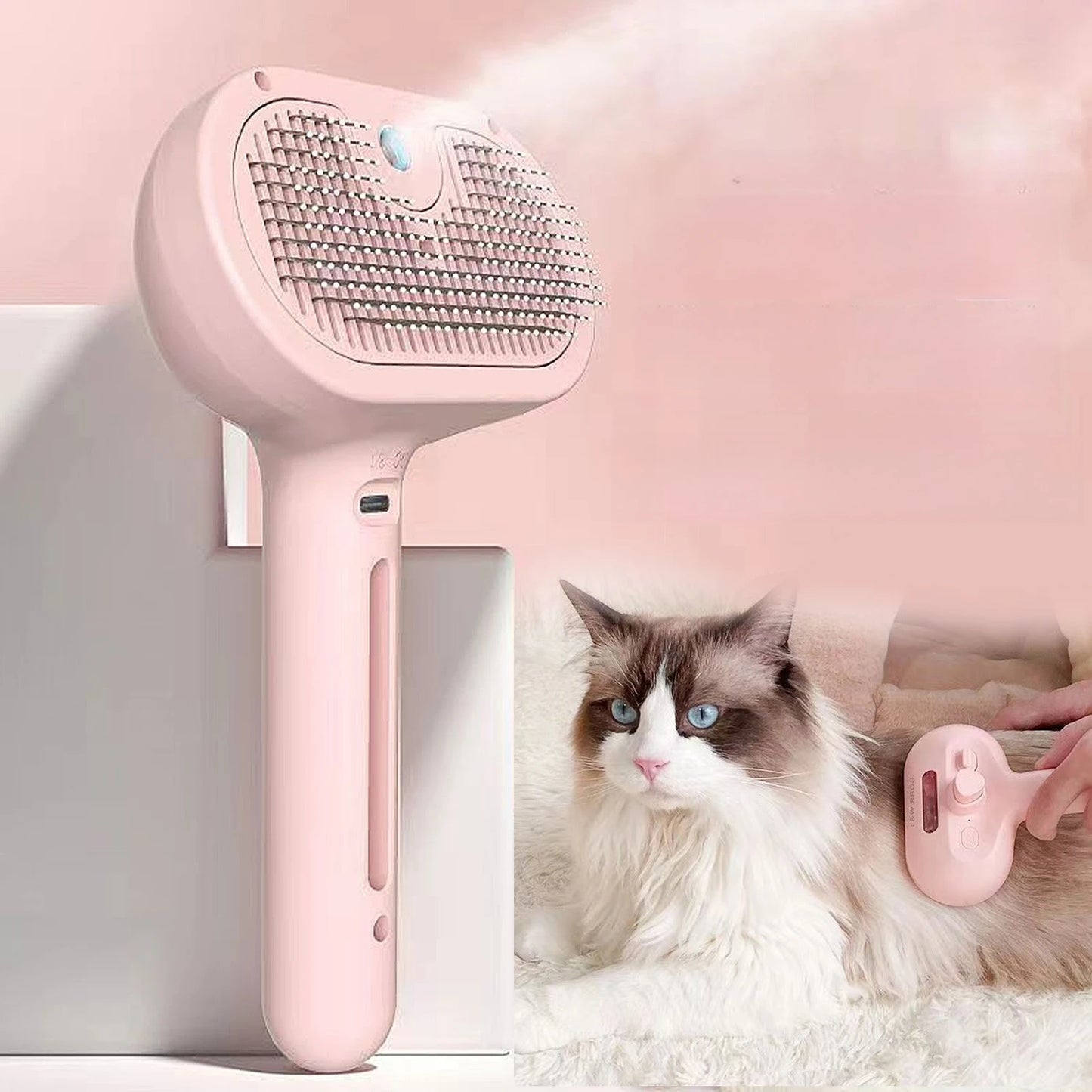 Cat Steam Brush Spray Cat Brush Water Brush for Pets