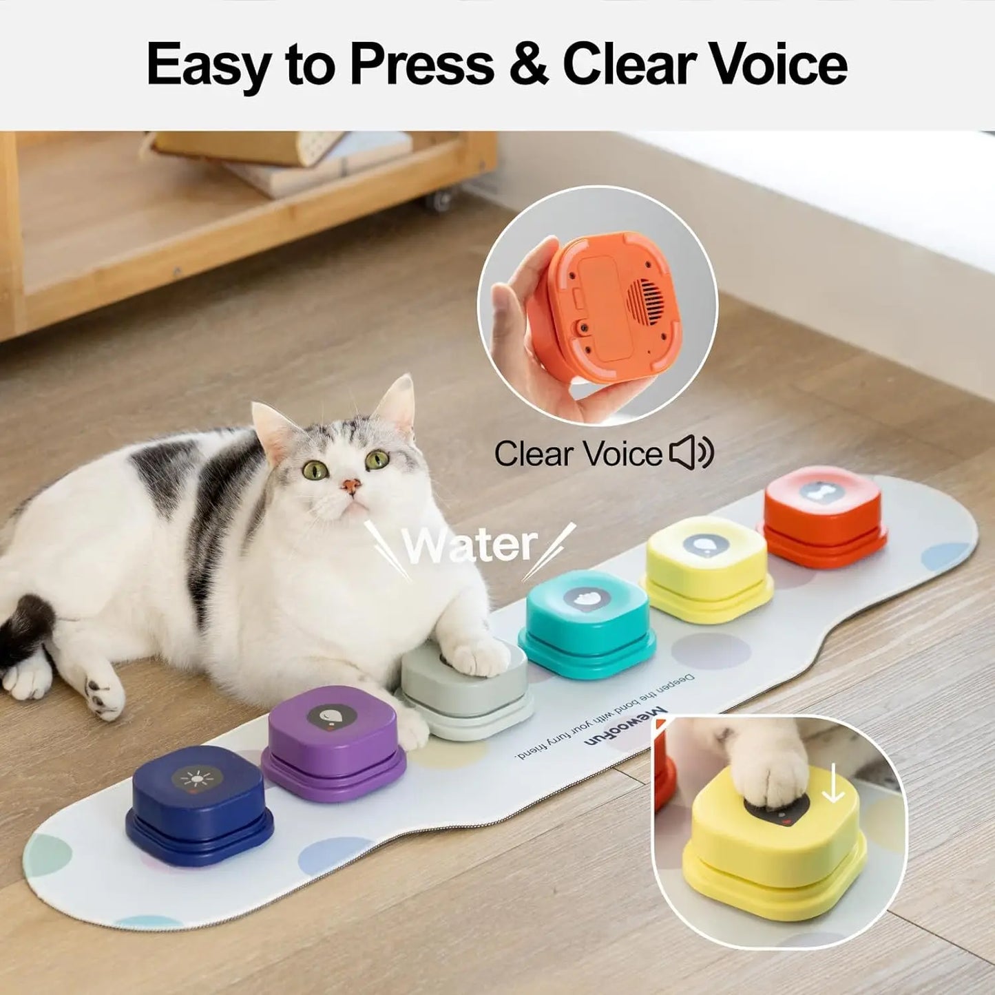 Mewoofun Voice Recording Button Pet Toys for Dog Training