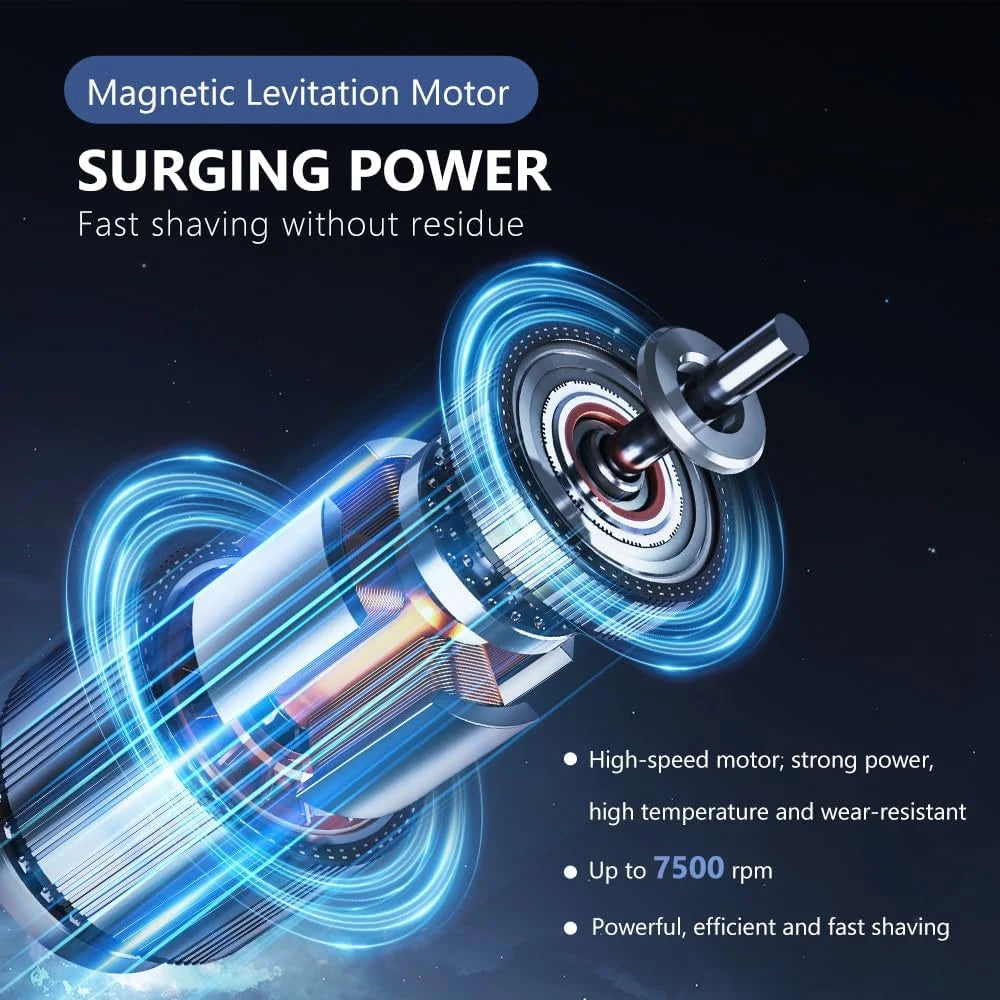 Electric Foil Shaver with 3-Blade Edge Shaving Area