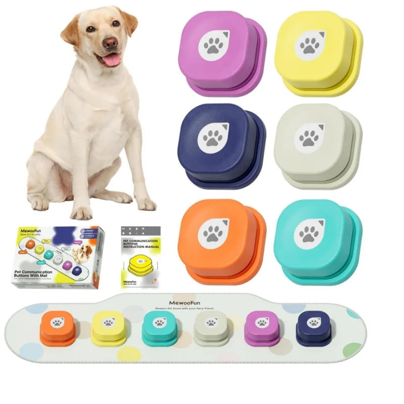 Mewoofun Voice Recording Button Pet Toys for Dog Training