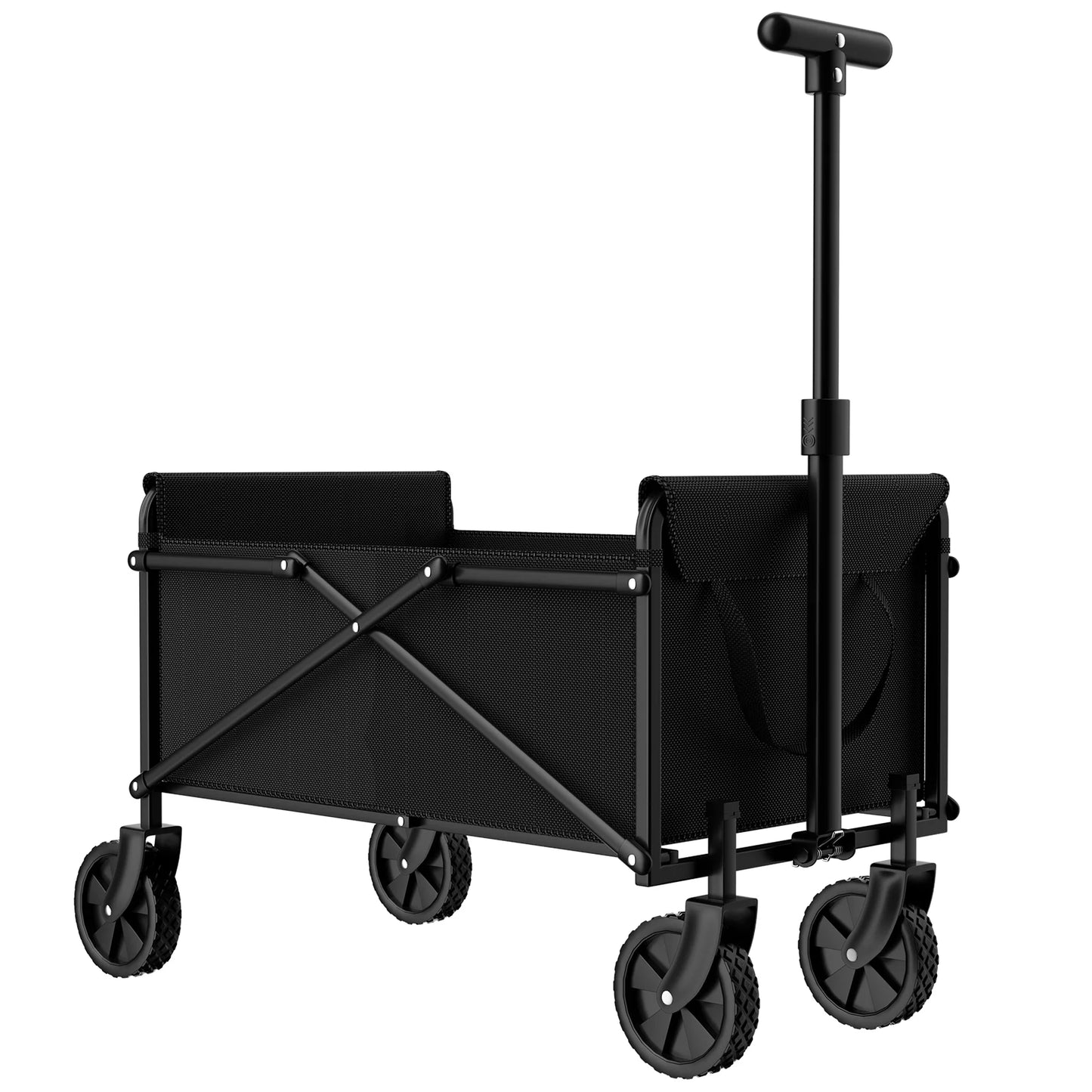 Black Small Handcart Outdoor Garden Folding Collapsible Cart